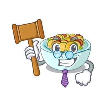 Yargıç ratatouille bir karikatür ahşap masada