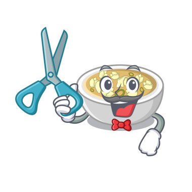 Maskot şeklinde Berber wonton çorbası