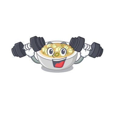 Maskot şeklinde Fitness wonton çorbası