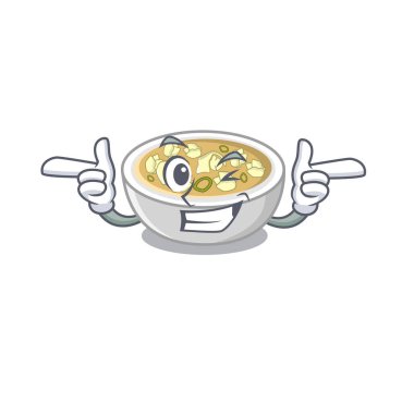 Wink wonton çorbası karakter izole