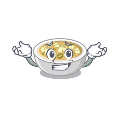 Grinning wonton çorbası karakter izole