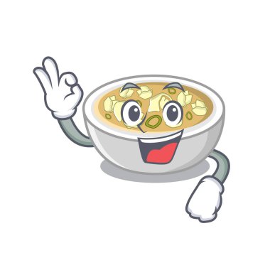 Tamam wonton çorbası karakter izole