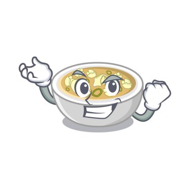 Başarılı wonton çorbası karakter izole