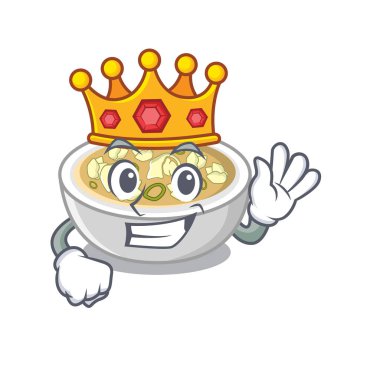 Kral wonton çorbası pişmiş karikatür kızartma tavası