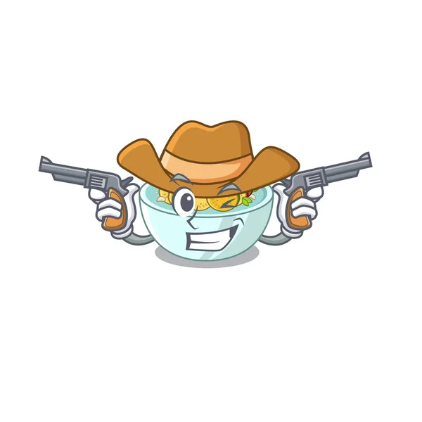 Cowboy Ratatouille a főtt kabalája serpenyőben — Stock Vector