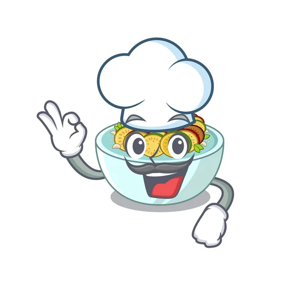 Chef ratatouille com a forma de personagem — Vetor de Stock