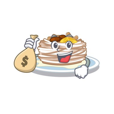 Para çantası kataifi ile karikatür kase servis edilir