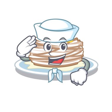 Denizci kataifi karikatür kase servis edilir