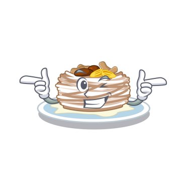 Bir tahta üzerinde Wink kataifi karakter