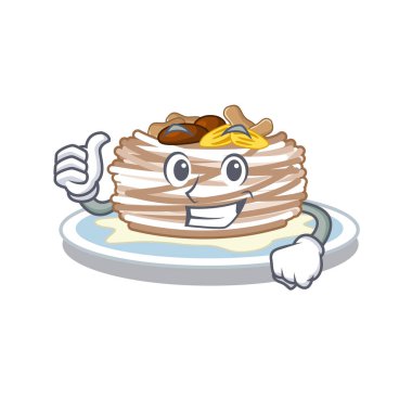 Bir tahta üzerinde kataifi karakteri kadar Thumbs