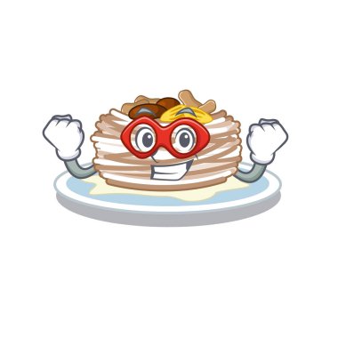 Bir tahta üzerinde Süper kahraman kataifi karakter