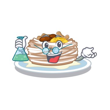 Bir tahta üzerinde Profesör kataifi karakter