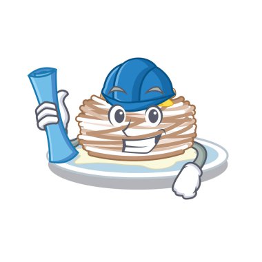 Bir tahta üzerinde Mimar kataifi karakter