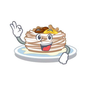 Bir tahta üzerinde Tamam kataifi karakter