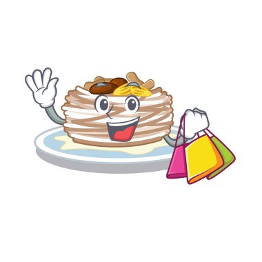 Bir tahta üzerinde Alışveriş kataifi karakteri
