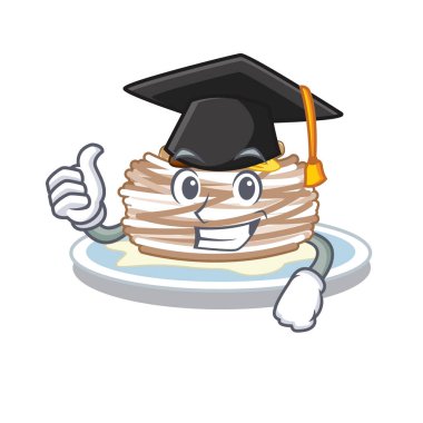 Bir tahta üzerinde Mezuniyet kataifi karakter