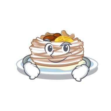 Bir tahta üzerinde smirking kataifi karakter