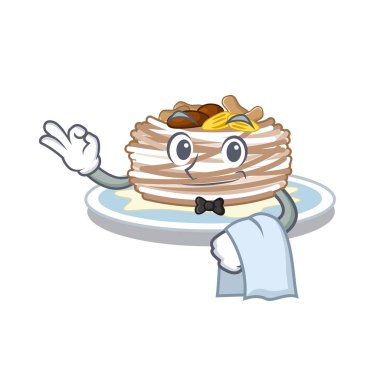 Garson kataifi maskot ile izole