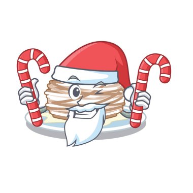 Masada kataifi karikatür şeker plaka ile Santa