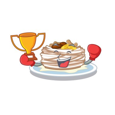 Masada kataifi karikatür Boks kazanan plaka