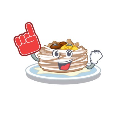 Masada kataifi karikatür köpük parmak plaka