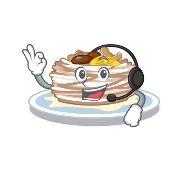 Masada kataifi karikatür kulaklık plakası ile