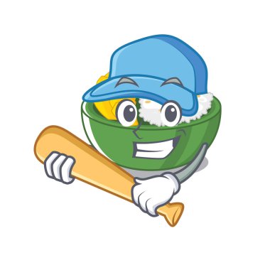 Beyzbol mango yapışkan pirinç oynamak karakteri izole