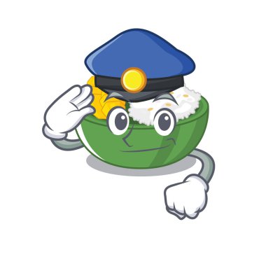 Polis mango yapışkan pirinç karakter izole