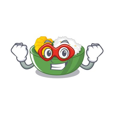 Çizgi film plakasüper kahraman mango yapışkan pirinç