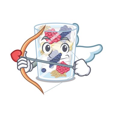 Cupid parfait karakter glas servis edilir