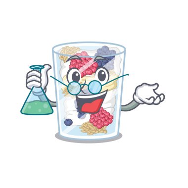 Bir buzdolabında Profesör karikatür parfait