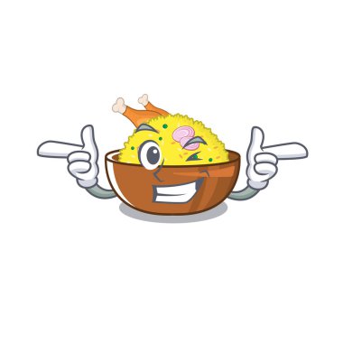 Wink tavuk biryani karakter tavada pişmiş