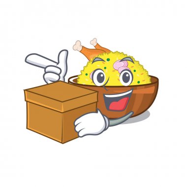 Karakter tavada pişirilen kutu tavuk biryani ile