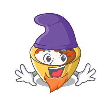 Elf pirinç köri maskot kaplarda servis