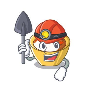 Bir karikatür lunchbox madenci Curry pirinç