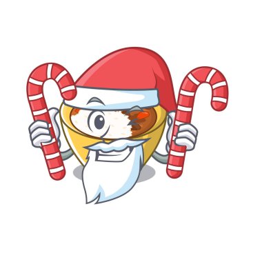 Karakter şeklinde şeker köri pirinç ile Santa