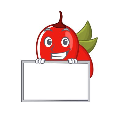 Karakter meyve sepeti kurulu tamarillo betaceum ile grinning