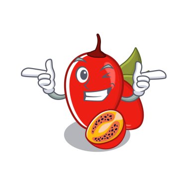 Wink tamarillo betaceum karikatür ağacında yetişir