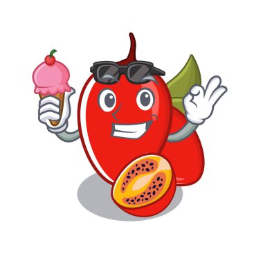 Dondurma tamarillo betaceum ile karikatür ağacında yetişir