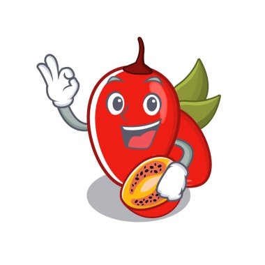 Tamam tamarillo betaceum karikatür ağacında yetişir