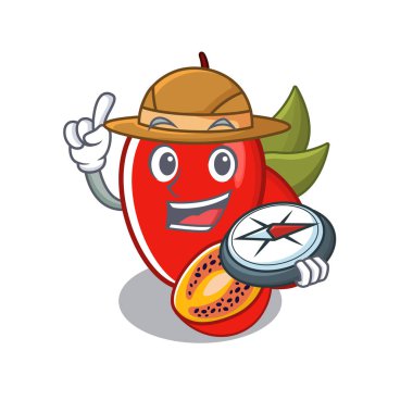 Kaşif tamarillo betaceum karikatür izole