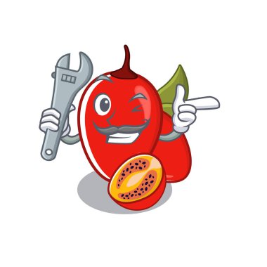 Maskot şeklinde mekanik tamarillo betaceum