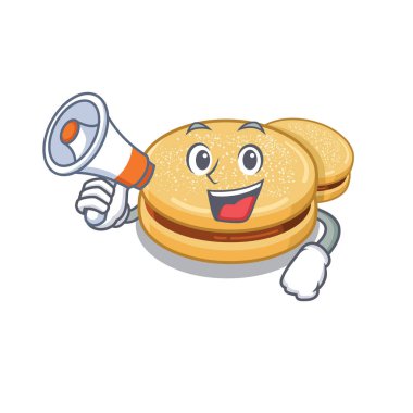 Bir kavanozda megafon alfajores karikatür ile