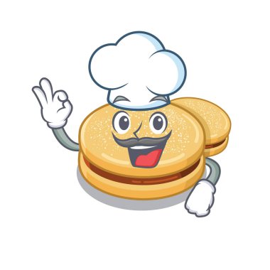 Şef karikatür şeklinde alfajores