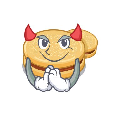 Şeytan alfajores karakter fırınlarda pişirilir