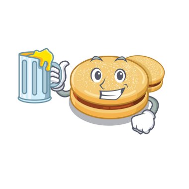 Meyve suyu alfajores ile karakter fırınlarda pişirilir