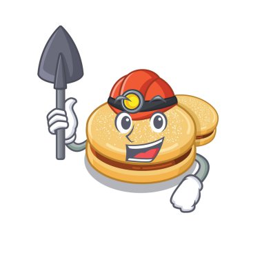 Madenci alfajores karakter fırınlarda pişirilir