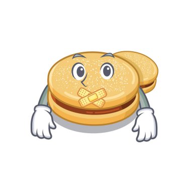 Sessiz alfajores maskot ile izole