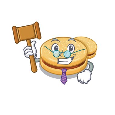 Yargıç alfajores maskot ile izole