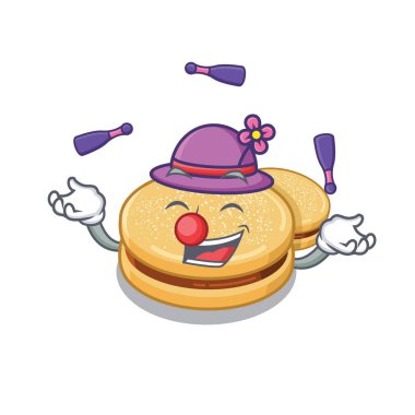 Maskot ile izole alfajores hokkabazlık